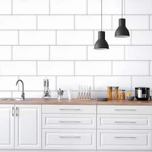 Allegro White 8 in. x 20 in. Glossy Subway Ceramic Wall Tile (10.764 sq. ft./Case)