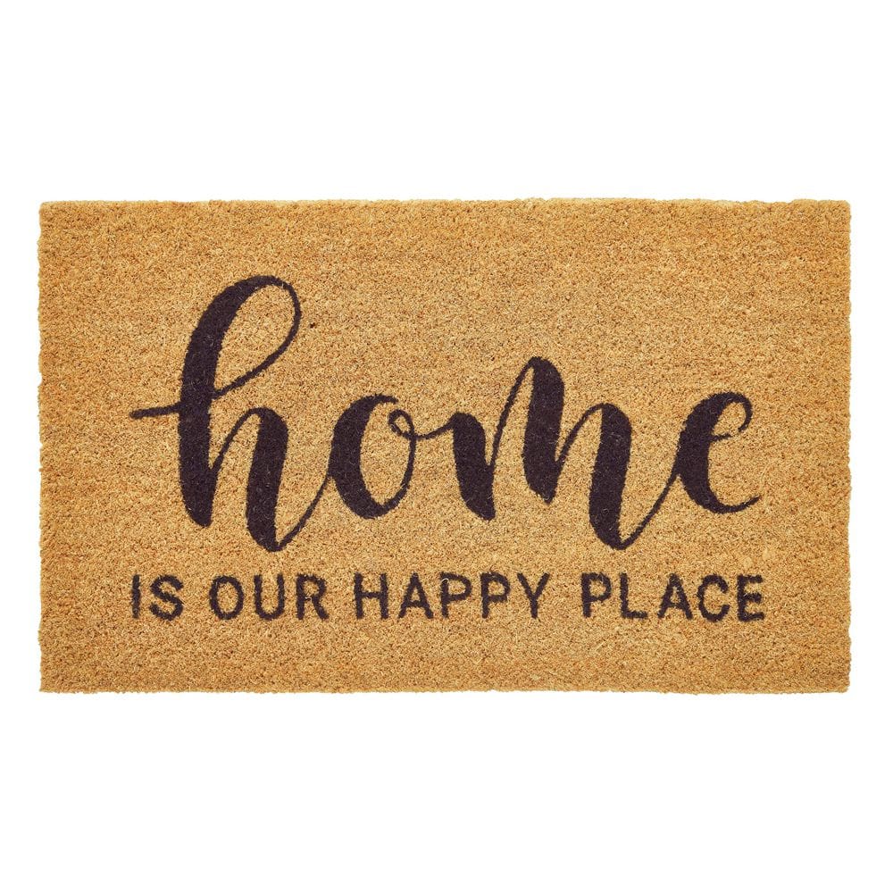 Home Is Our Happy Place 18 in. x 30 in. Multi Coir Outdoor Door Mat price history on PriceWatchPro