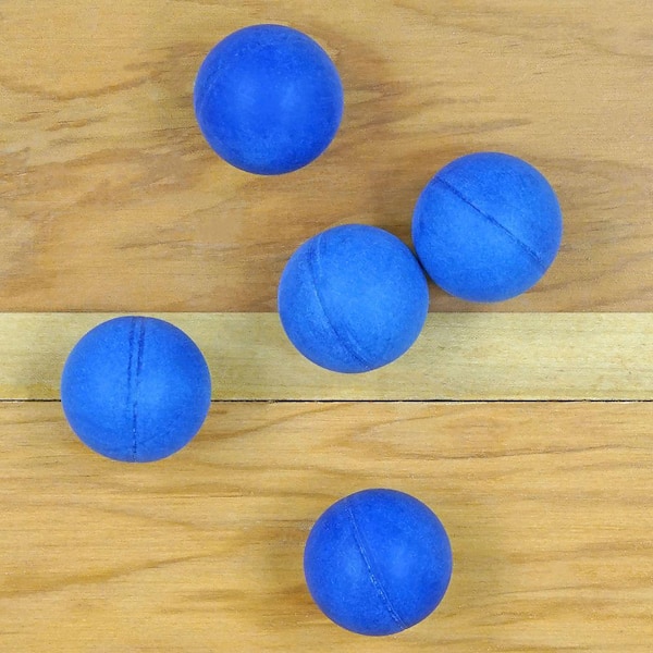 blue ping pong balls
