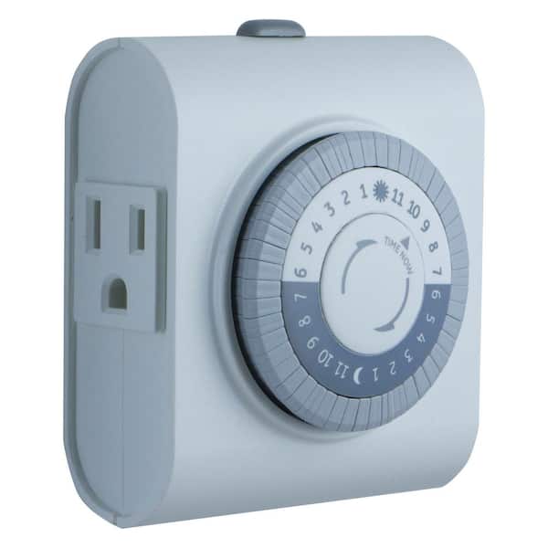 Defiant 15-Amp 24-Hour Plug-In Mechanical Timer Heavy Duty 2-Outlet