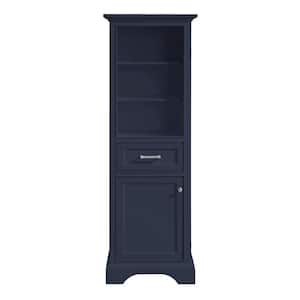 Windlowe 22 in. W x 16 in. D x 65 in. H Blue Freestanding Linen Cabinet