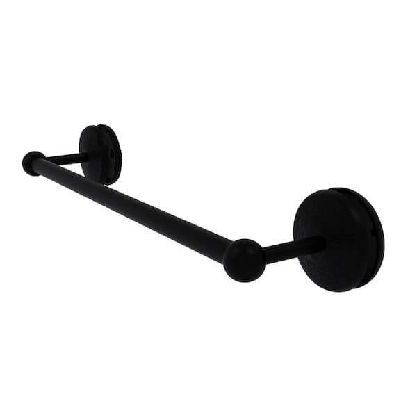 Allied Brass Monte Carlo Collection 18 in. Shower Door Towel Bar in Matte Black