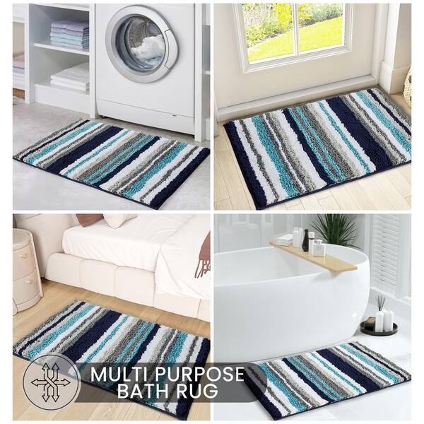 Better Trends Griffie Collection Blue and Grey 20 in. x 60 in. 100