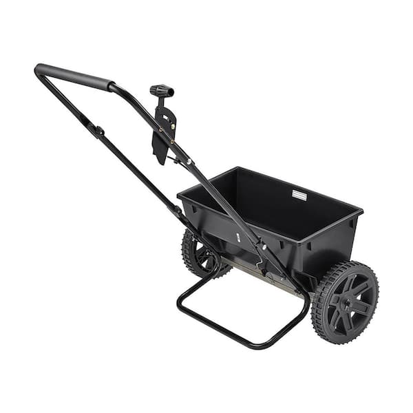 50 lb. Capacity, Walk-Behind Spreader with 18 in. Width, 8 in. Tires, Hopper Grate. Ideal for Seed Fertilizer Broadcast
