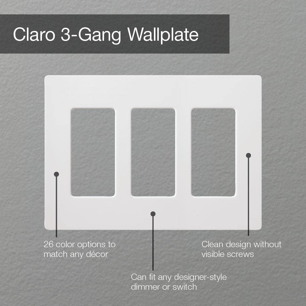 Palladium Satin 3 Gang Decorator Wallplate