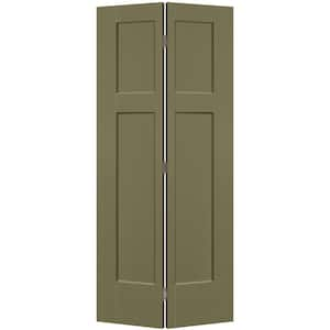 36 in. x 80 in. 3-Panel Winslow Hollow Core Truly Olive Molded Composite Bi-Fold Door