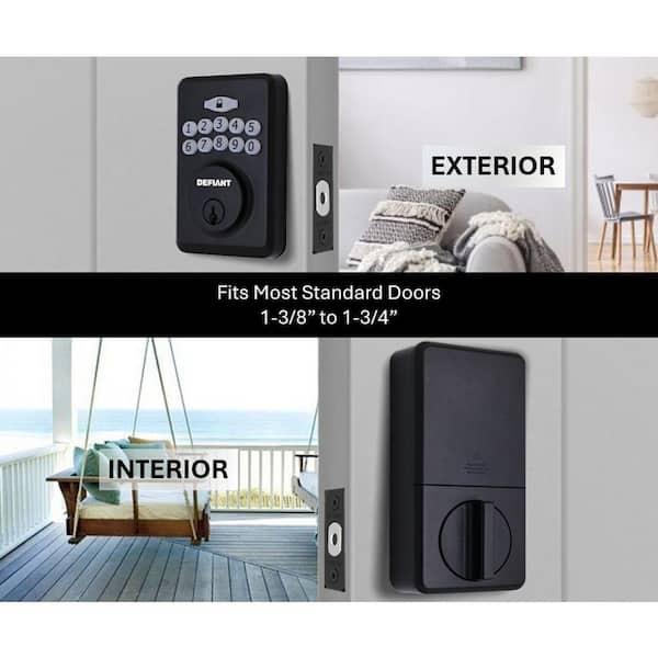 Radius Matte Black Single Cylinder Electronic Keypad Deadbolt