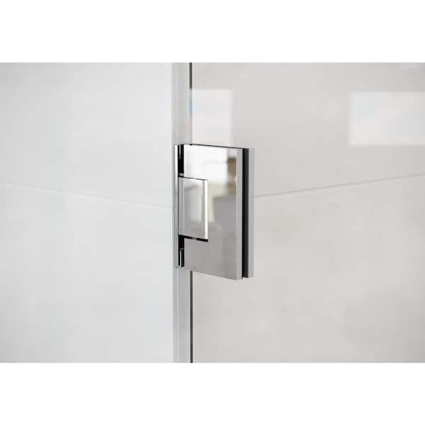 Glass Warehouse 24.5 in. W x 78 in. H Pivot/Hinged Frameless Shower Door in Chrome - Door Only - Width Adj 24.875 - 25.275 - image 5