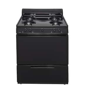 30 in. 3.91 cu. ft. Freestanding Gas Range in Black