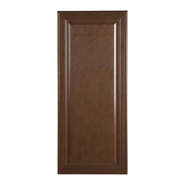 Hampton Bay Benton Assembled 18x42x12 in. Wall Cabinet in Butterscotch