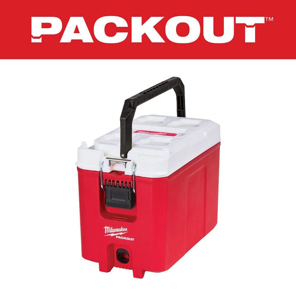 Milwaukee PACKOUT 10 in. Red 16 qt. Compact Cooler 48-22-8460