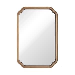 24 in. W x 36 in. H Medium Natural Pine Wood Wall Mirror - French Country
