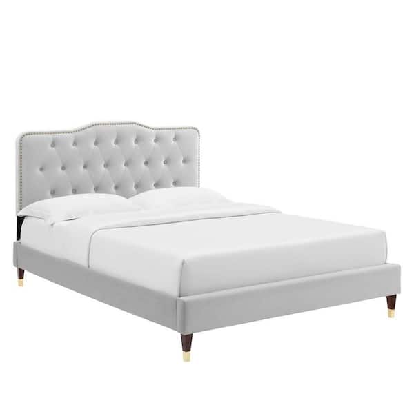 MODWAY Amber in Light Gray Frame Full Platform Bed