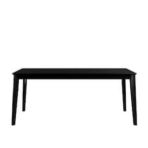 Tudor 70.86 in. Rectangle Black MDF Dining Table (Seats 6)