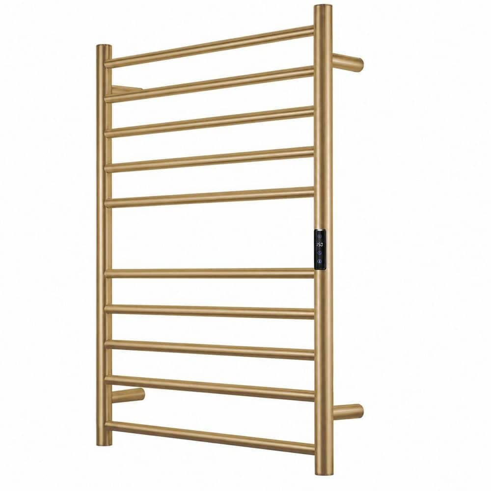 32.5 in. 10 Bar Stainless Steel Wall-Mounted Electric Towel Rack in Gold with Voice Control, 1.5x20.08x4.41in,Plug-in price history on PriceWatchPro