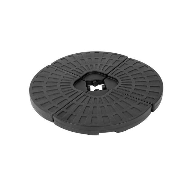 Tidoin 13 lbs. Plastic Patio Umbrella Base in Black with 50 lbs. Weight Capacity