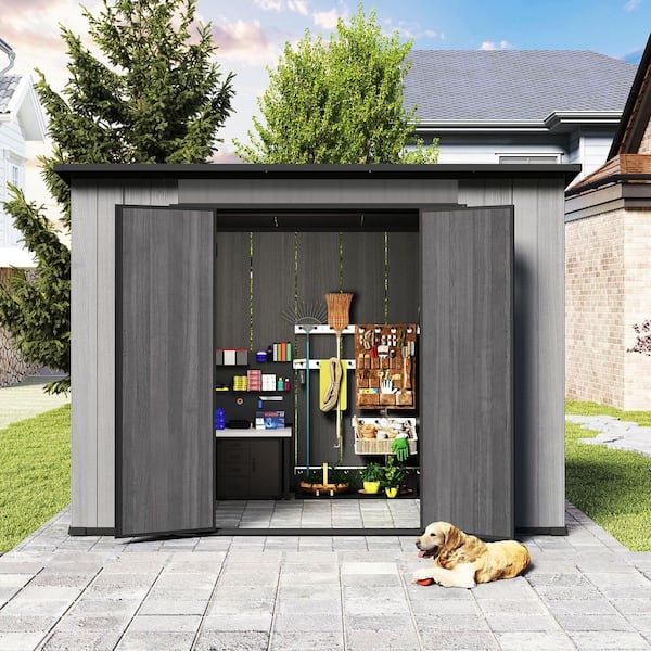 domi outdoor living 9.3 ft. W x 6.3 ft. D Resin Outdoor Storage