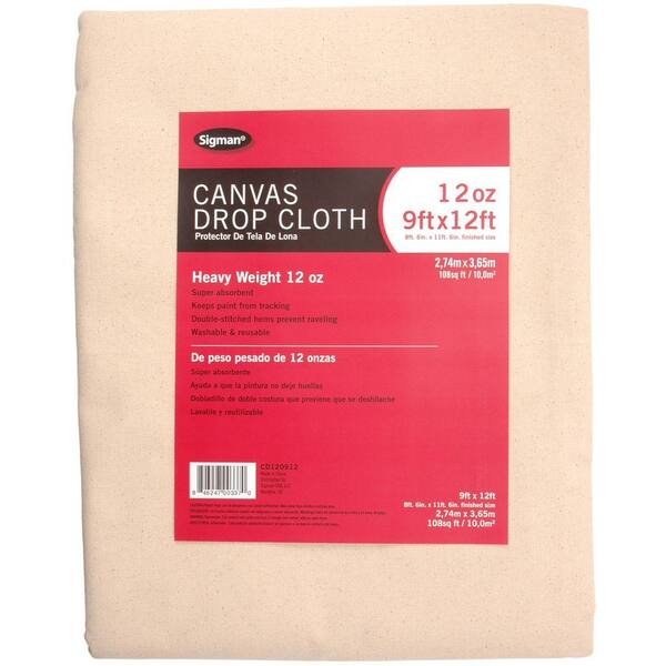 Sigman 8 ft. 6 in. x 11 ft. 6 in., 12 oz. Canvas Drop Cloth