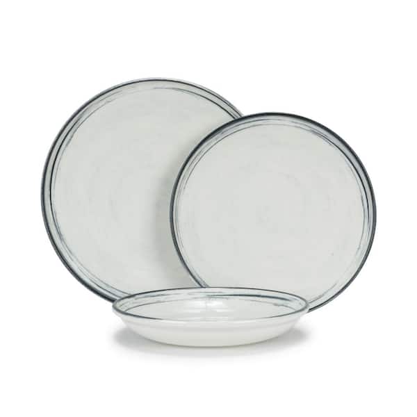 Unbranded French Home, Water's Edge, Porcelain 12-Piece Dinnerware Set