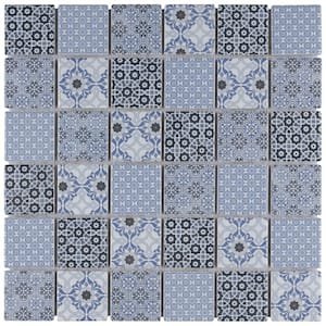 Classico 2 in. Blue 12 in. x 12 in. Porcelain Mosaic Tile (9.79 sq. ft./Case)