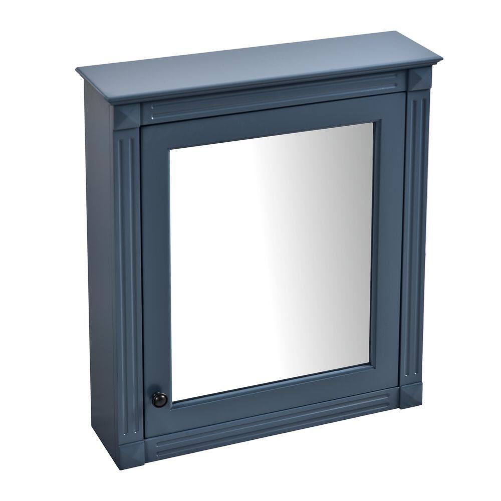 MS 24.01 in. W x 27.76 in. H Rectangular MDF Medicine Cabinet with Mirror, Blue price history on PriceWatchPro