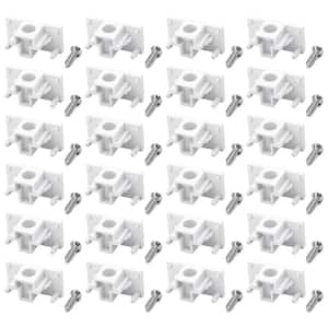 H Track End Caps, H-type Track Lighting End Caps, Compatible with 120V 3-Wire Single Circuit Track System, White 24 Pack