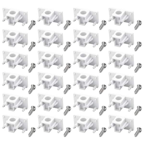 H Track End Caps, H-Type Track Lighting End Caps, Compatible with 120V 3-Wire Single Circuit Track System, White 24 Pack