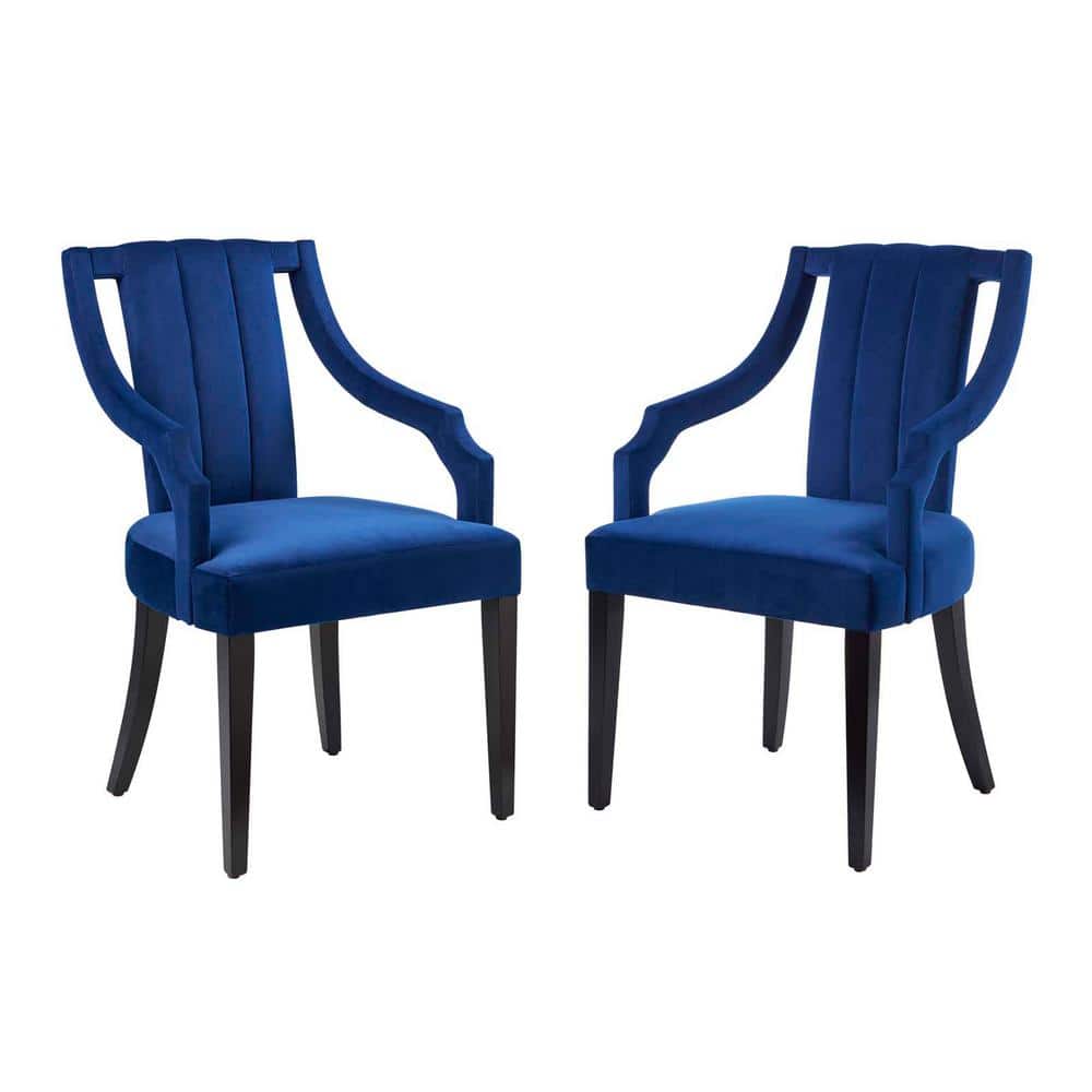 Reviews for MODWAY Virtue Navy Performance Velvet Dining Chairs Set