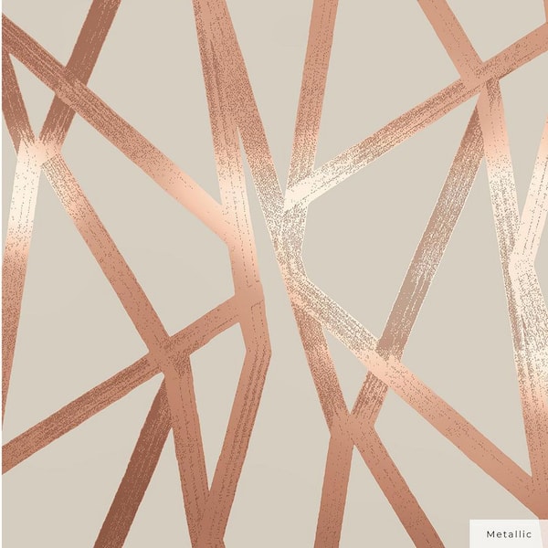 Genevieve Gorder Metallic Urban Bronze Intersections Vinyl Peel and Stick Wallpaper Roll (Covers 28 sq. ft.)