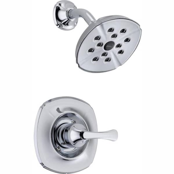 Delta Addison 1-Handle 1-Spray Shower Faucet Trim Kit Only in Chrome Featuring H2Okinetic (Valve Not Included)