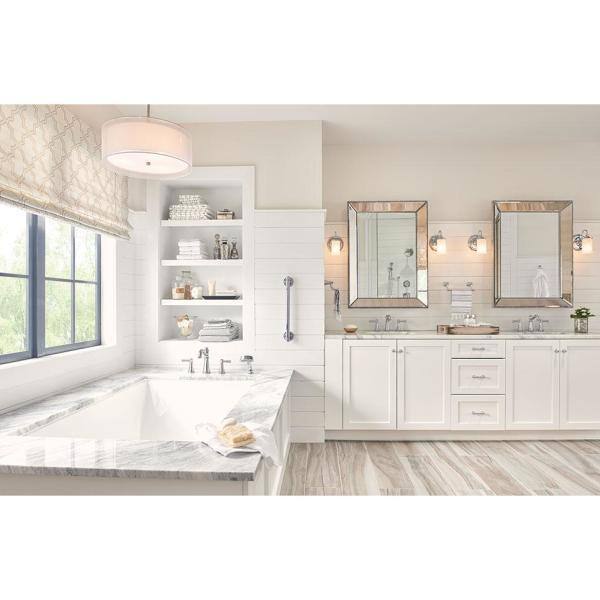 Elegant Polished Nickel Widespread Deck-Mounted Tub Faucet with Handshower