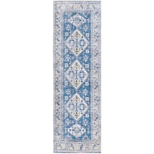 Diego Navy 2 ft. 7 in. x 7 ft. 10 in. Machine-Washable Area Rug