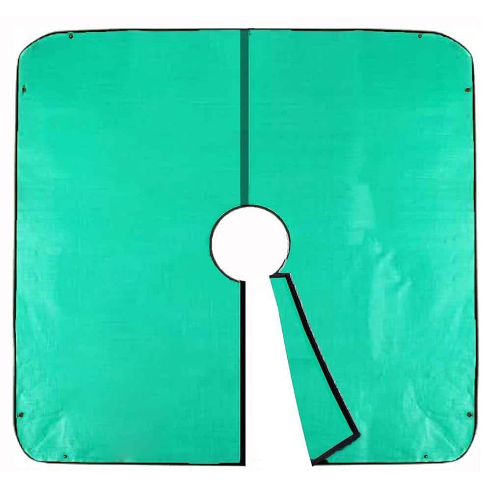 KIWDZFU Pruning Tarp 78.7 x 78.7 Waterproof Landscape Tarp with 12