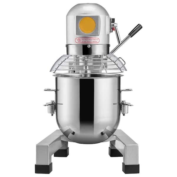 VEVOR Commercial Food Mixer 14 qt. L 3-Speed Adjustable Speeds 550-Watt Dough Mixer with Stainless Steel Bowl, 60-cup, Sliver