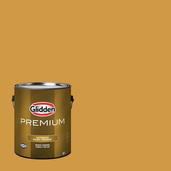 Glidden Premium 1 gal. Mayan Treasure PPG1208-6 Semi-Gloss Exterior Latex Paint