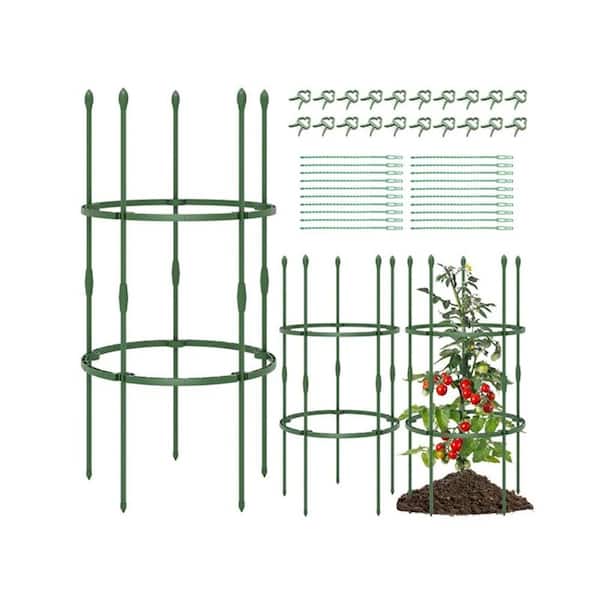 ITOPFOX 40 in. Rustproof and Durable Garden Trellis Plants Tower with Clips and Ties for Climbing Plants Flower Vegetable Vine