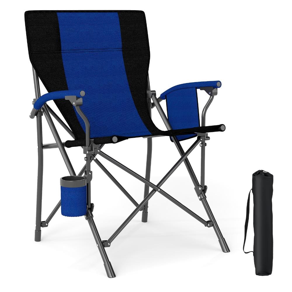 SKONYON Portable Folding Oxford Cloth Camping Chair with Cup