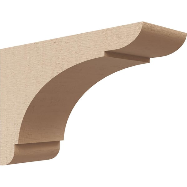 Ekena Millwork 2 in. x 4 in. x 6 in. Series 3 Classic Olympic Rough Cedar Woodgrain Timberthane Polyurethane Corbel, Primed Tan