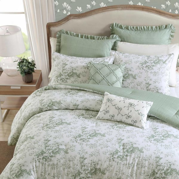 値下!15000→8888円　LAURA ASHLEY シーツ セットビンテージ Amazon.com: Laura Ashley - Queen Quilt Set, Reversible Cotton