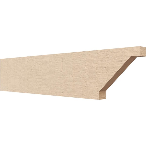 Ekena Millwork 2-in. x 8-in. x 36-in. Burlington Woodgrain, Primed Tan Timberthane Polyurethane Rafter Tail Brace