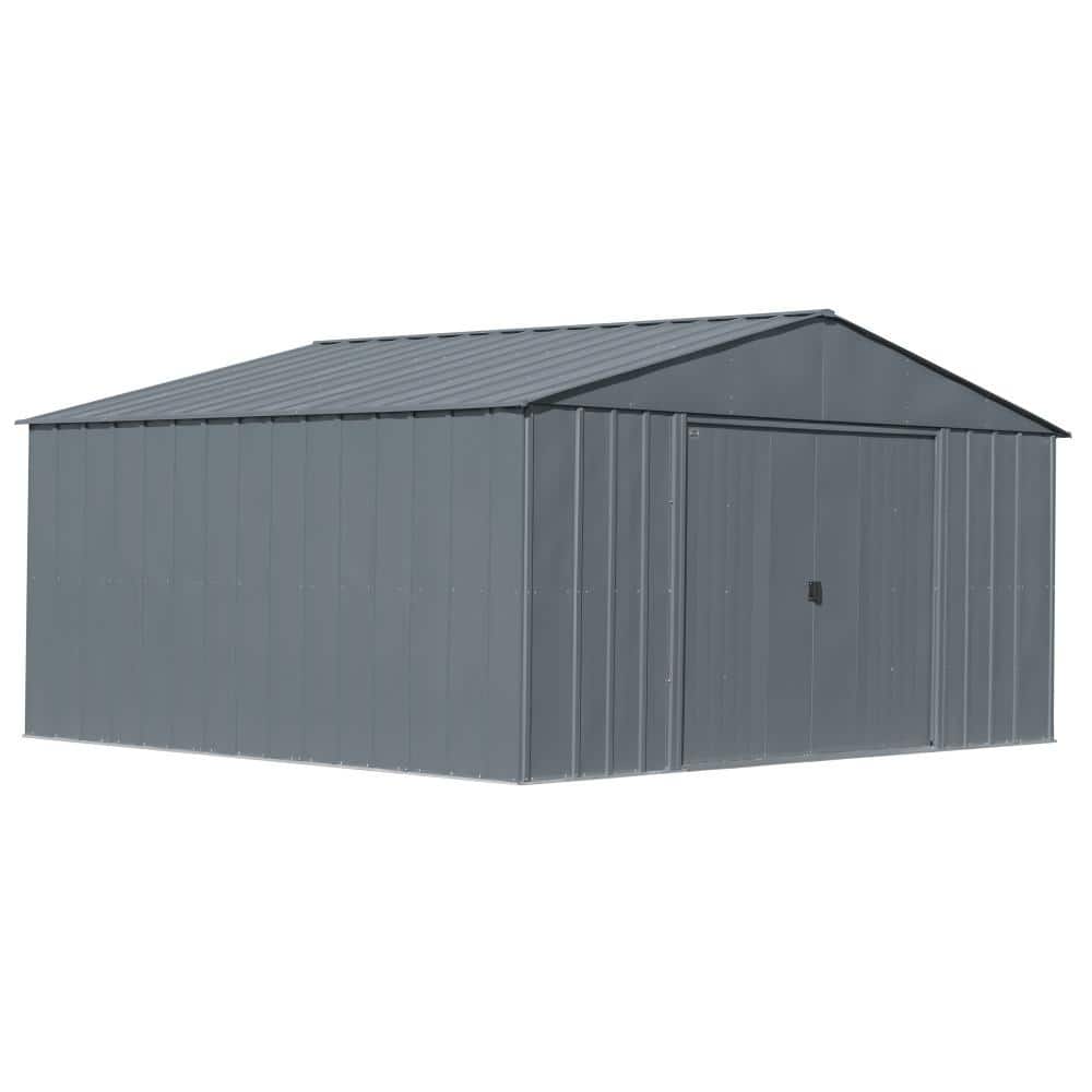 Charcoal Gray 14' x 12' Steel Storage Shed