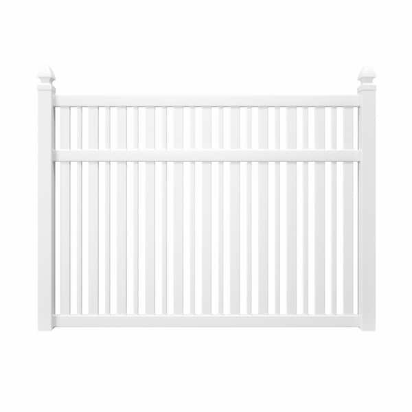 Veranda Pro-Series 6 ft. H x 8 ft. W White Vinyl Lafayette Spaced Picket Fence Panel