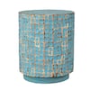 East At Main Brillion 18.5 Blue Coconut Shell Accent Table TTJVNHT402