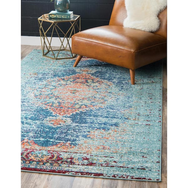 Vita Warhol Turquoise 4' 0 x 6' 0 Area Rug