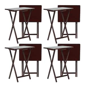 Rectangular Wooden Foldable Dining Table (Set of 8)