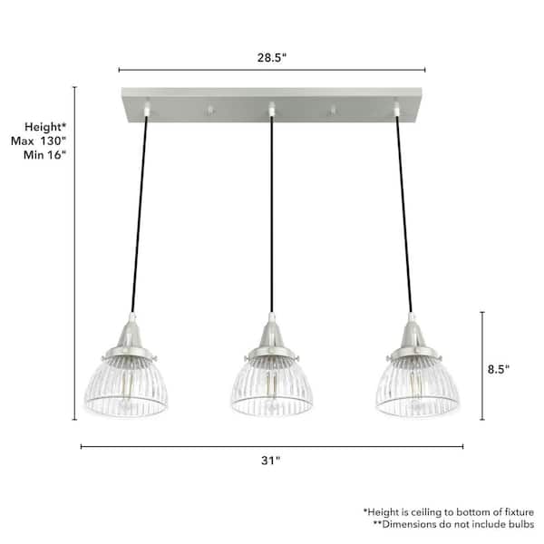 Light Brushed Nickel Island Chandelier 