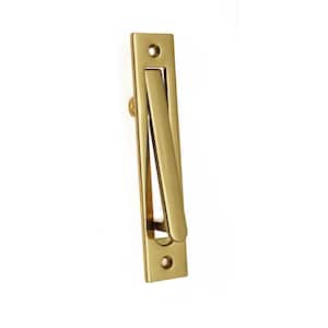 6-1/4 in. Solid Brass Edge Pull in Polished Brass No Lacquer