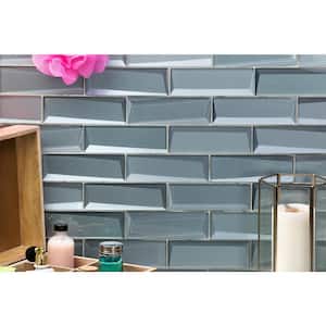 Wister Slate 12.14 in. x 12.53 in. Polished Glass Mosaic Wall Tile (1.06 sq. ft. per Sheet)