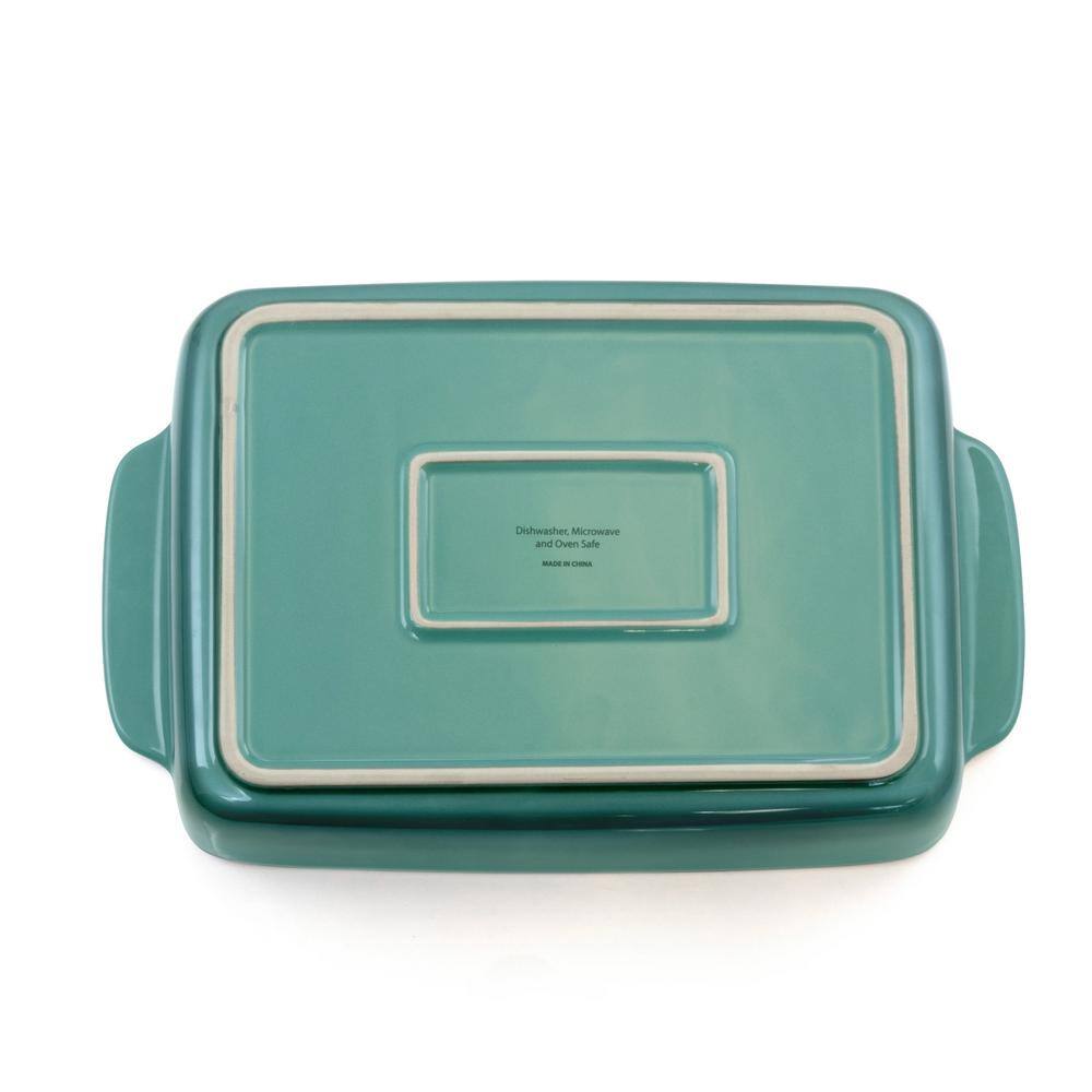 Teal Gradient Ceramic Rectangular Bake Pan, 16.25"