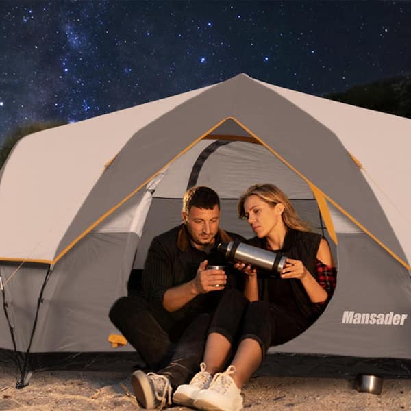 GARSING 13 ft. x 7.5 ft. 6-Person Family Camping Tent Pop up